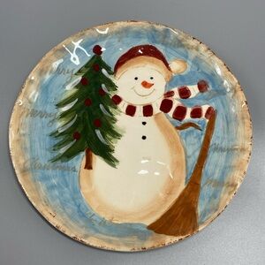 Snowman plate Christmas time